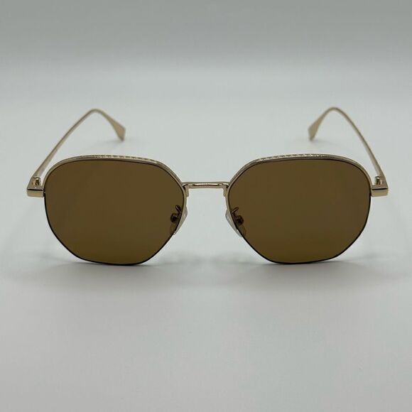 FENDI Sunglasses FE40004U 10J Gold Brown Unisex NEW - Picture 5 of 12